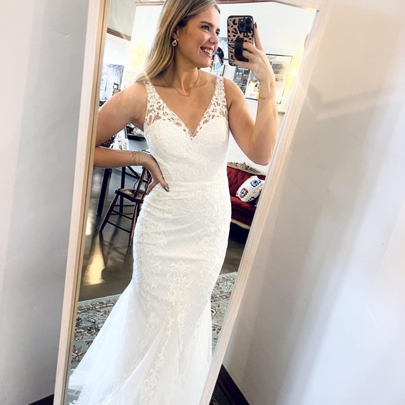 FLASH SALE 1 HOUR  LIKE & SHARE #boho inspired sz6  #Wedding dress NEW w tags - Picture 3 of 11